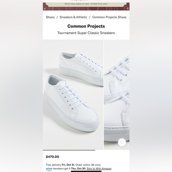 Common projects white leather platform sneaker retail $470. Size 36 - Picture 3 of 17